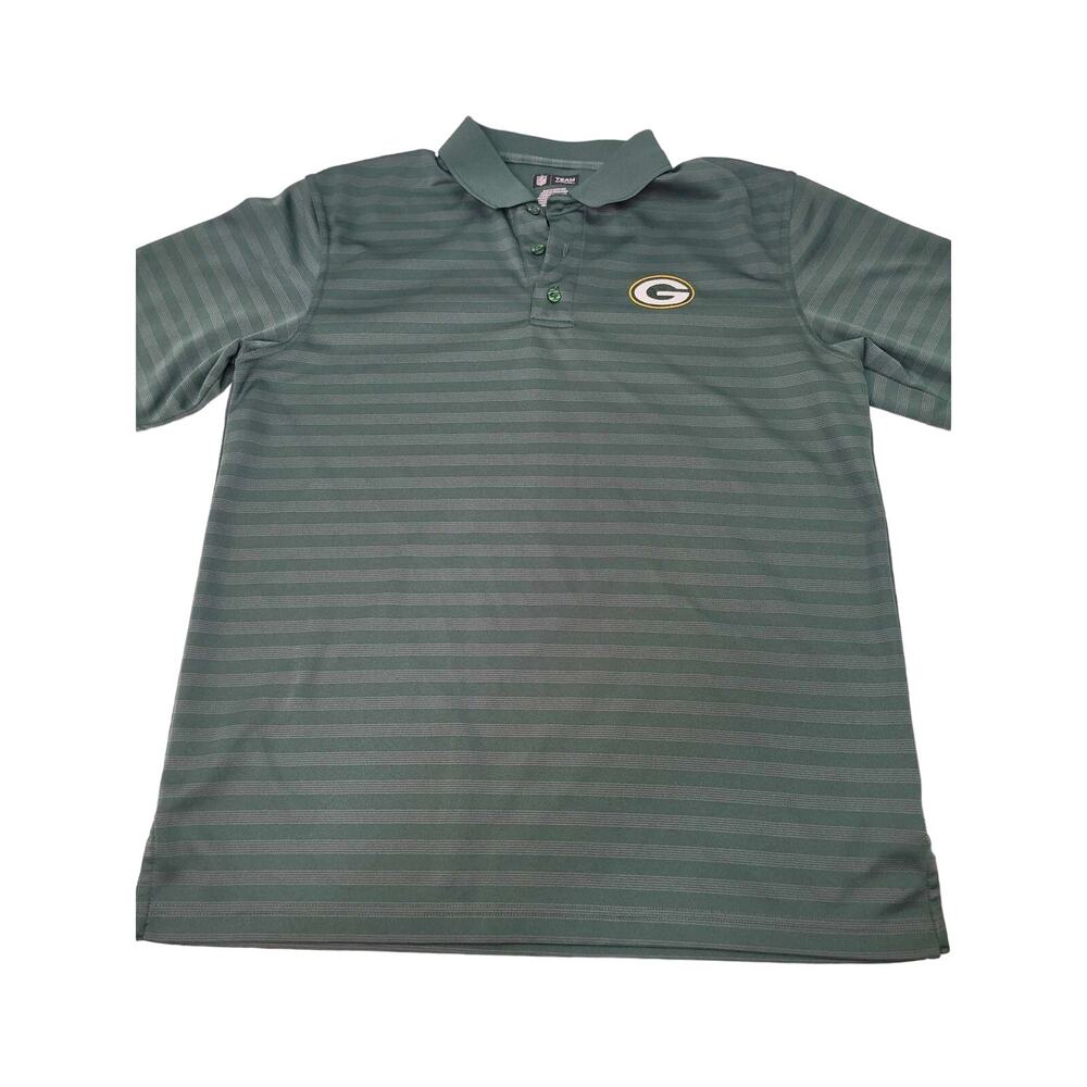 NFL Green Striped Polo Shirt